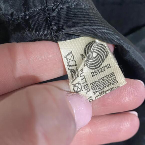 Louis Feraud Vintage A Line Designer Skirt Wool Black 1970's Excellent 38 (US 6) - Picture 6 of 7